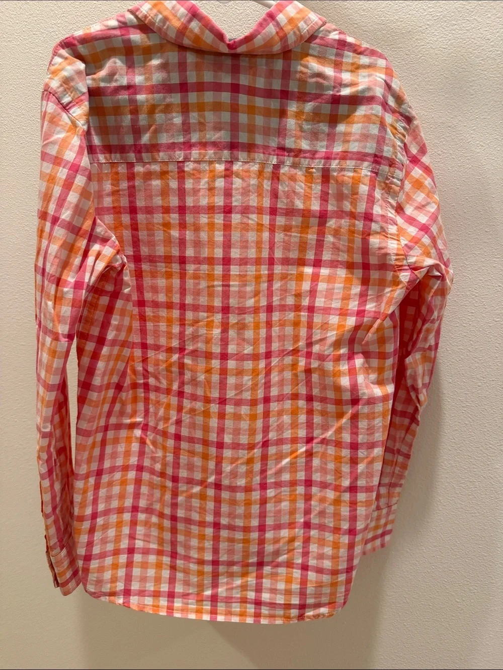 GAP Boys Pink & Orange gPlaid Button-Down Shirt